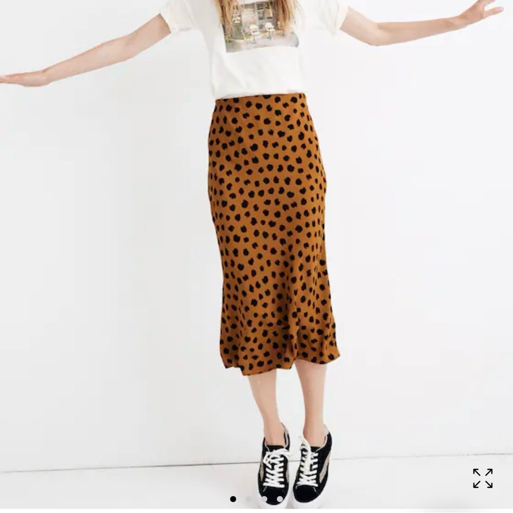 Madewell Polka Dot Midi Skirt NWOT